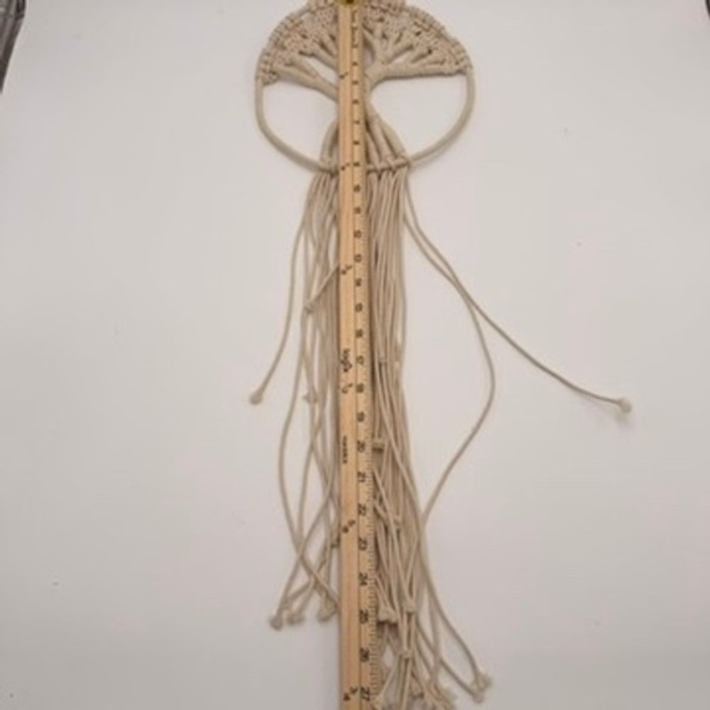 Unbranded Macrame Tree of Life Wall Hanging Unisex OS Cream Excellent Boho Art - Picture 2 of 3